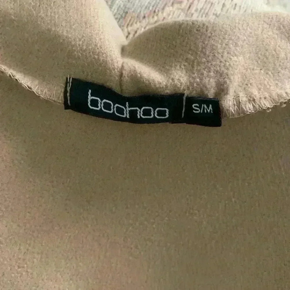 Boohoo Shawl Collar Belted Wrap Coat Size Small - Picture 11 of 13